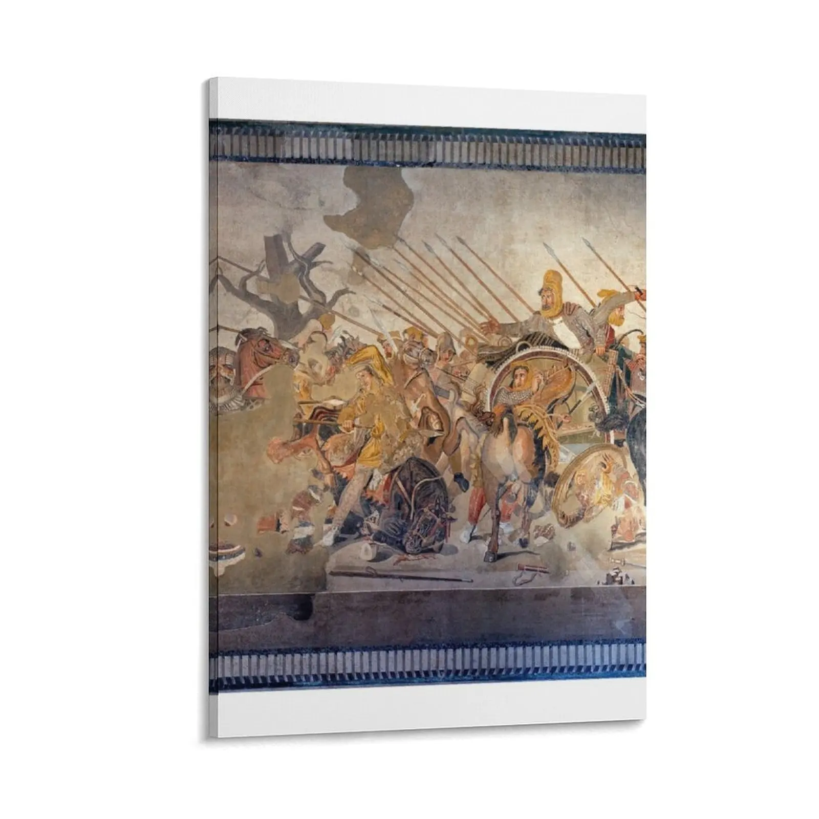 Battle of Alexander the Great and Darius III mosaic Canvas Painting anime posters posters