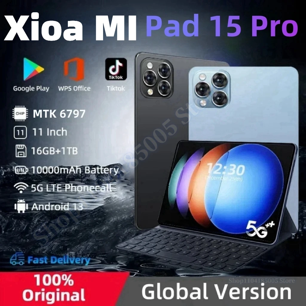 Hot Pad 15 Pro Tablet PC Original Global Version 16GB 2024 GB Original Tab Android14 11 inch 5G Dual SIM GPS Bluetooth WiFi WPS