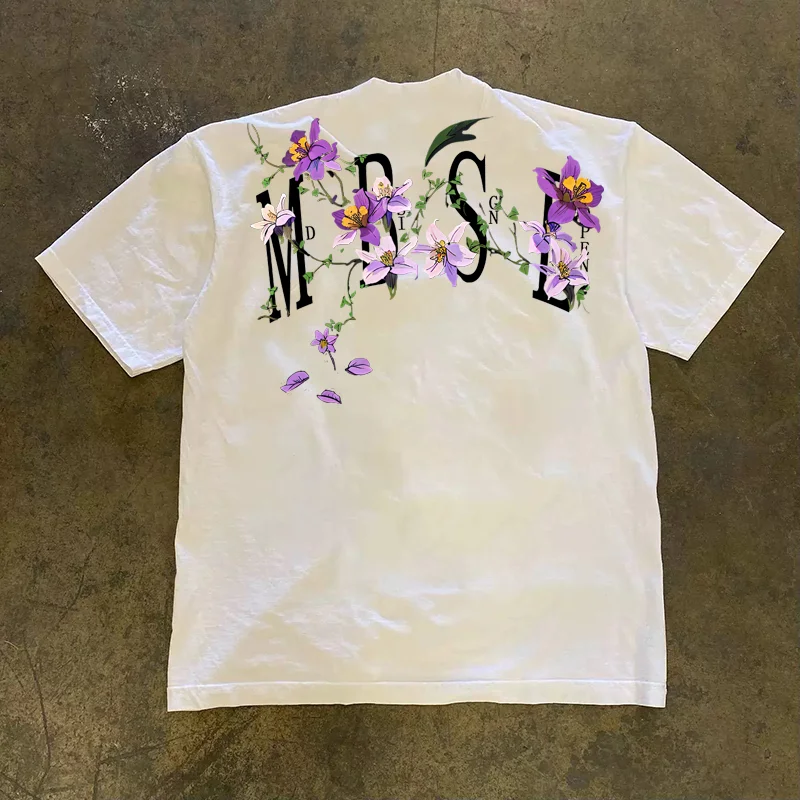 Loose Fit Cotton Short Sleeve T-Shirt Unisex Casual Comfortable Breathable Pure Cotton Double Thread T-Shirt for Summer