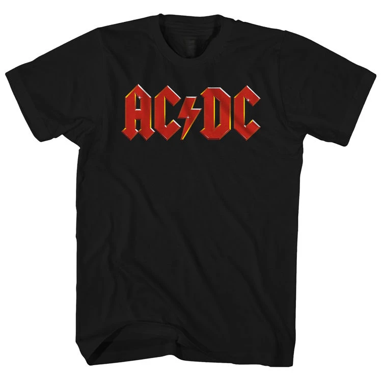 

AC-DC Band Classic Bolt Logo Classic Punk Rock Hall of Fame Pure Cotton Short-sleeved T-shirt T-shirt