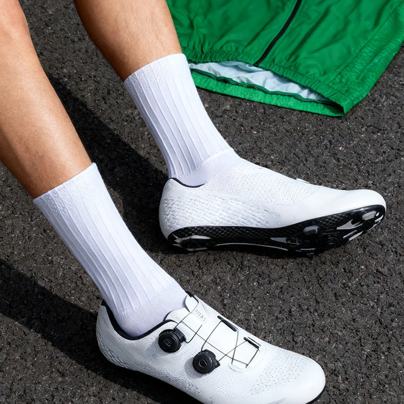 Calcetines de Ciclismo Aero de Verano Antideslizantes de Silicona Whiteline para Hombre, Calcetines Deportivos para Bicicleta, Calcetines para Correr, Calcetines Ciclismo