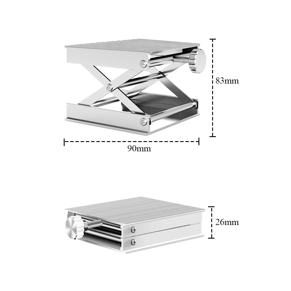 Laser Level Lifting Table Bracket Universal 90mm Aluminum Alloy Adjustable Height Platform Lab Lift Stand