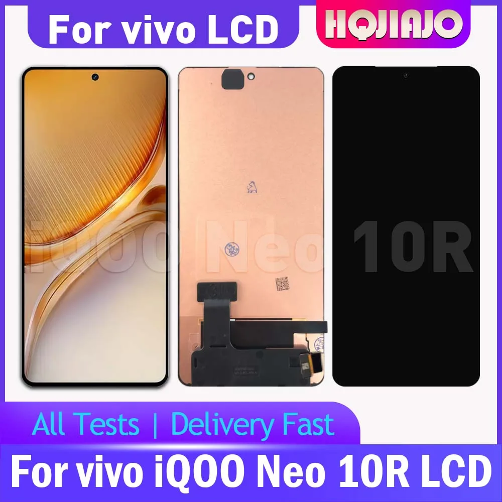 6.78'' AMOLED LCD Display For Vivo iQOO NEO 10R I2221 Touch Screen Digitizer Assembly Replacement Neo 10r repair 100% Tested