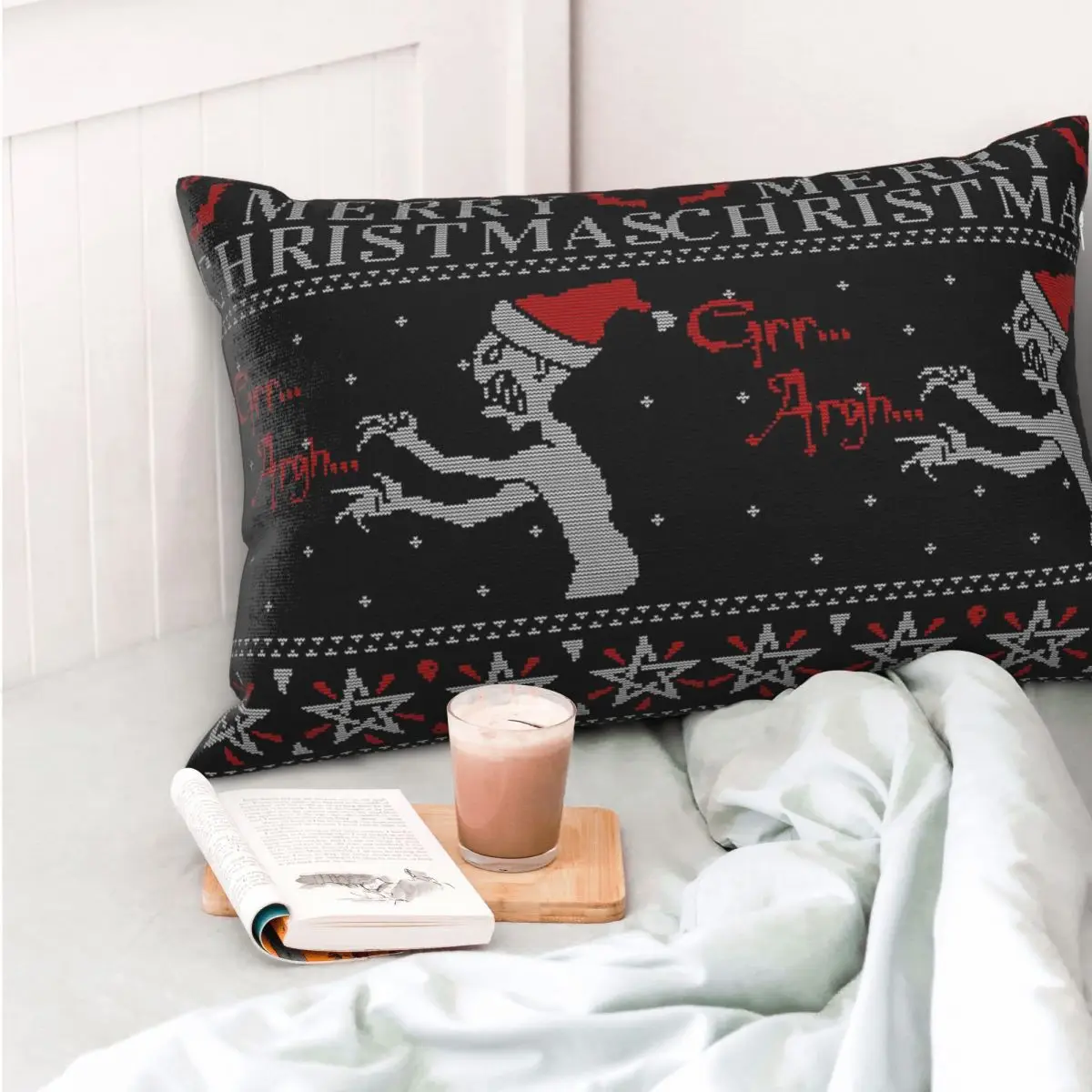 Buffy Vampire Slayer Christmas Ugly Sweater Rectangle Pillowcase Cushion Cover Decor Bedroom Bed Home Comfort Throw Pillow