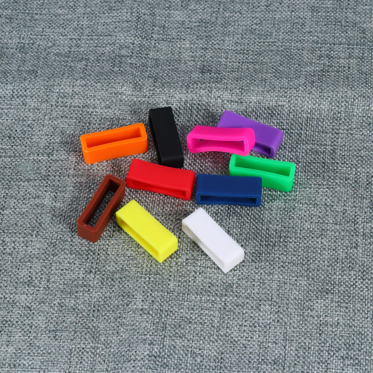 

10 Pcs Silicone Watch Band Loop Replacement Accessories Soft Durable Strap Rings Rubber Bands Smart Watch Parts