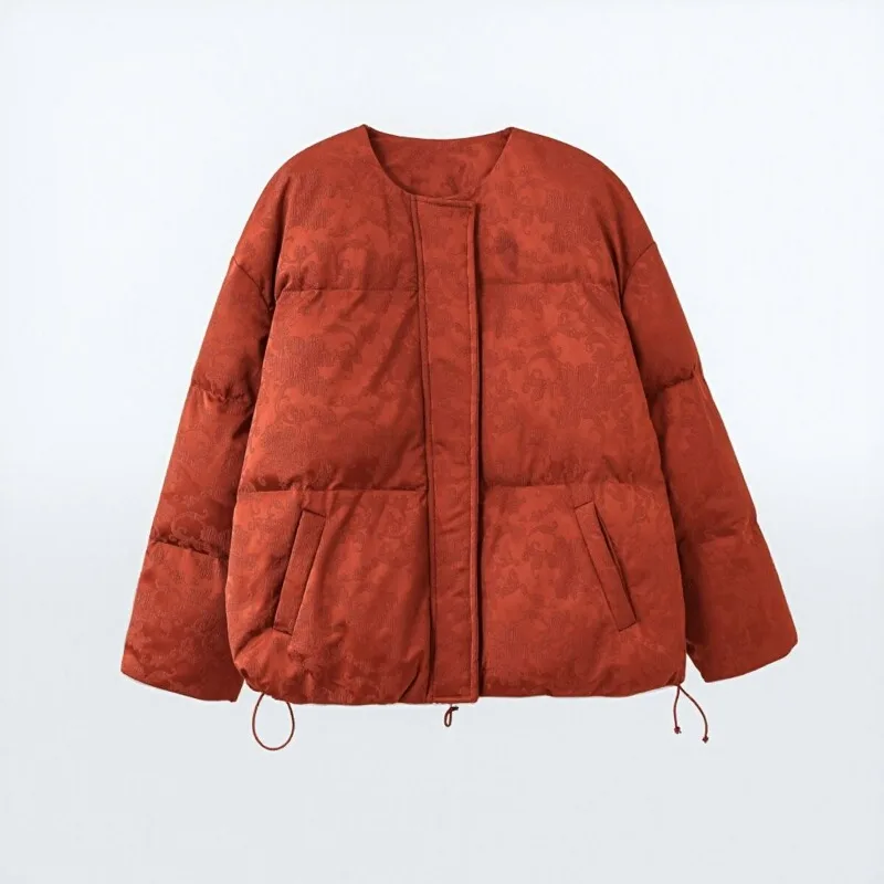 

2025 New Chinese-style Women's Clothing Warm Parkas Red Cotton-padded Tops Clothes Cotton-padded Jackets for Autumn and Winter