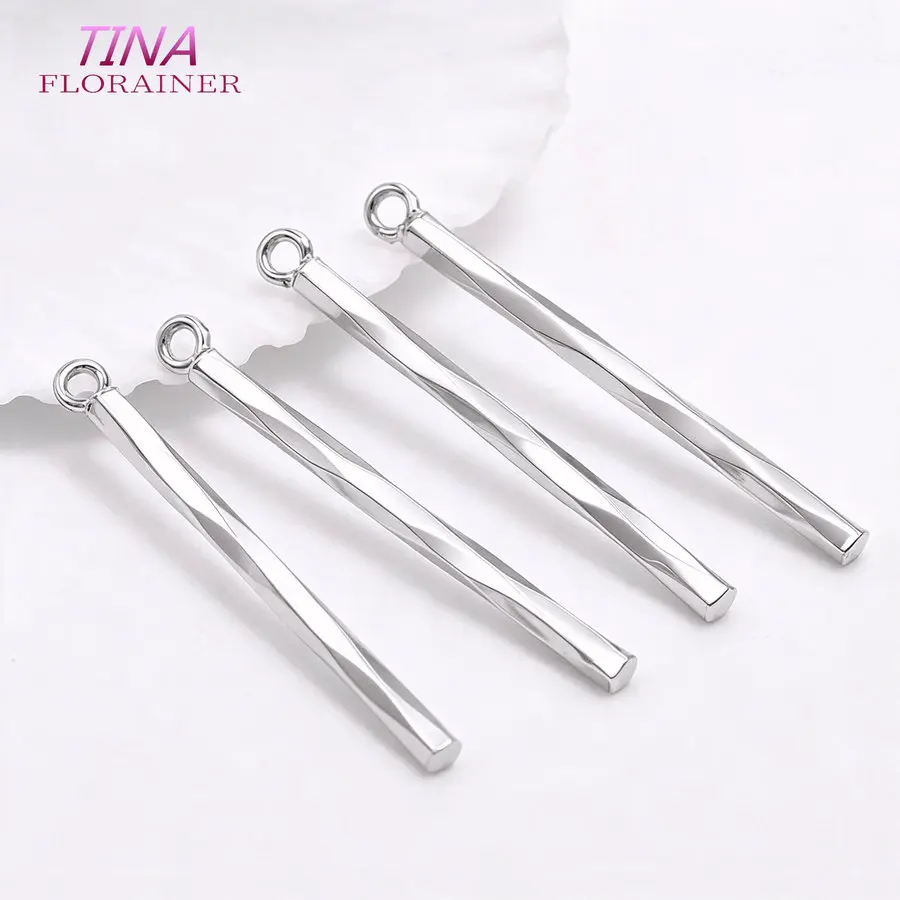 22*1,5 MM 14K Gold Farbe Überzogene Messing Twisted Rod Charms Anhänger Hohe Qualität Diy Schmuck Zubehör – Detail 4