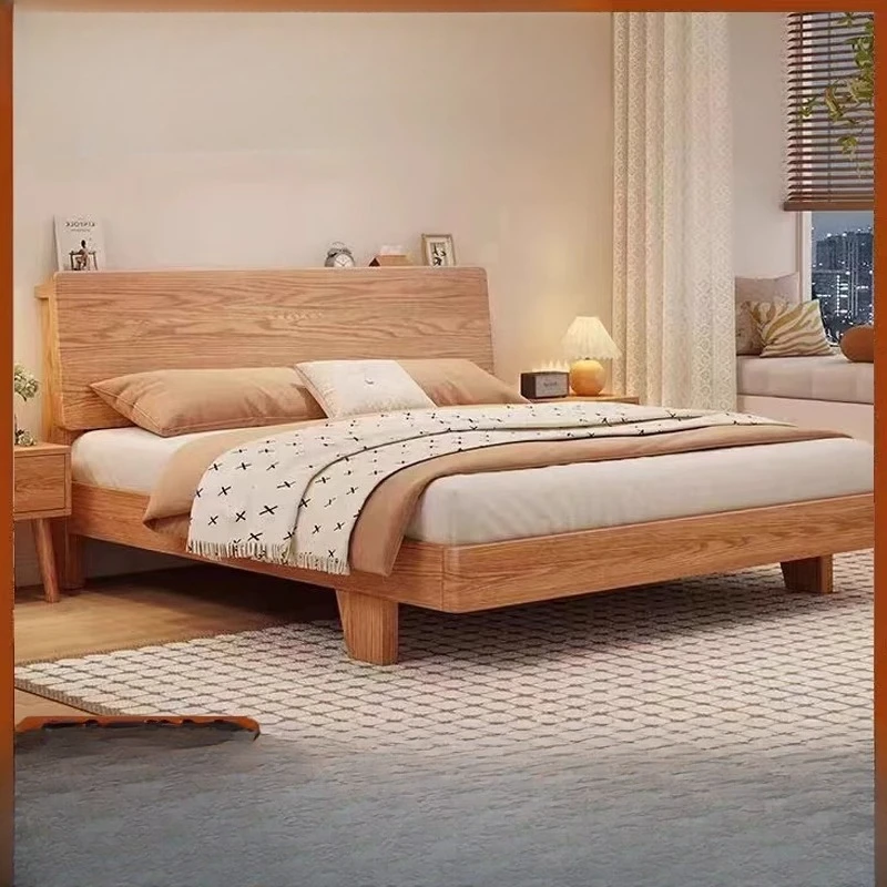

Generation simple double bed master bedroom 1.5m log bed 1.8m family single bed couch