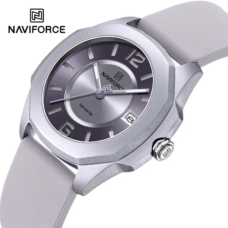 NAVIFORCE 7107 Watches for Women Fashion Elegant Colorful Wristwatch 5ATM Waterproof Multifunctional Ladies Clock Reloj Mujer