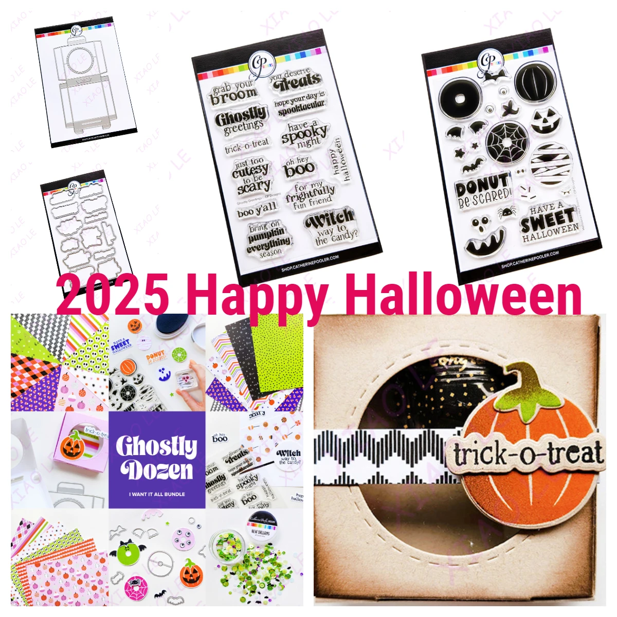 

Halloween Ghostly Greetings Sentiments Craft Cutting Dies Diy Scrapbook Paper Diary Decoration Card Handmade Embossing 2025 New