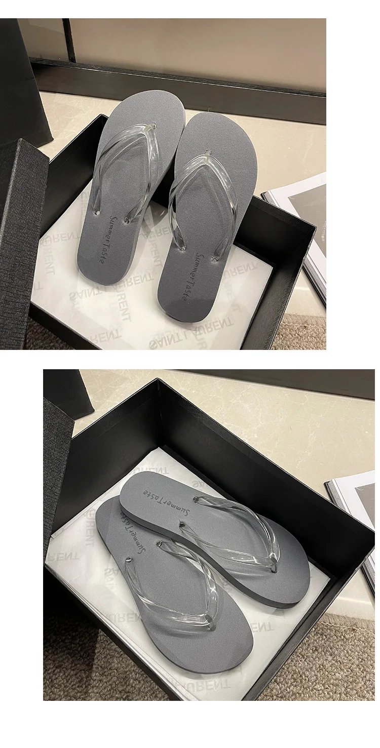 New style of flip flops for women's beach slippers, anti slip, fashionable seaside style, clip on, anti slip sandals