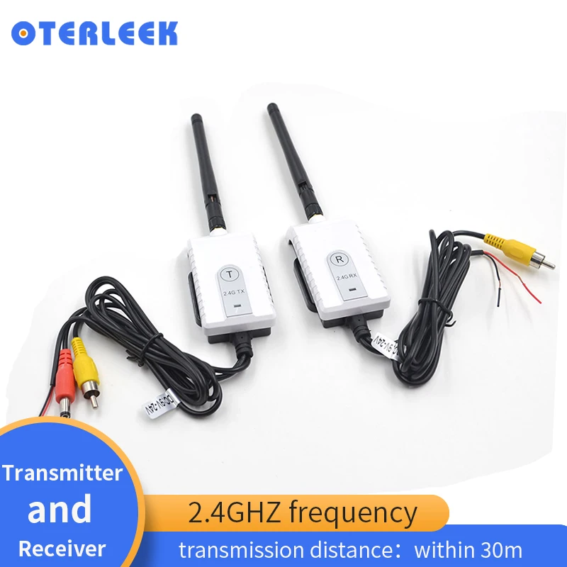 

2.4G Wireless AV Cable Transmitter and Receiver Wireless Backup Camera For Bus Truck Vehicle