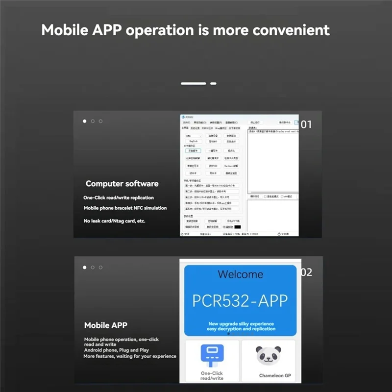 Y19A RFID 13,56 Mhz PCR532 CUID lector de tarjetas IC Wirter NFC RFID módulo inalámbrico con interfaz tipo C