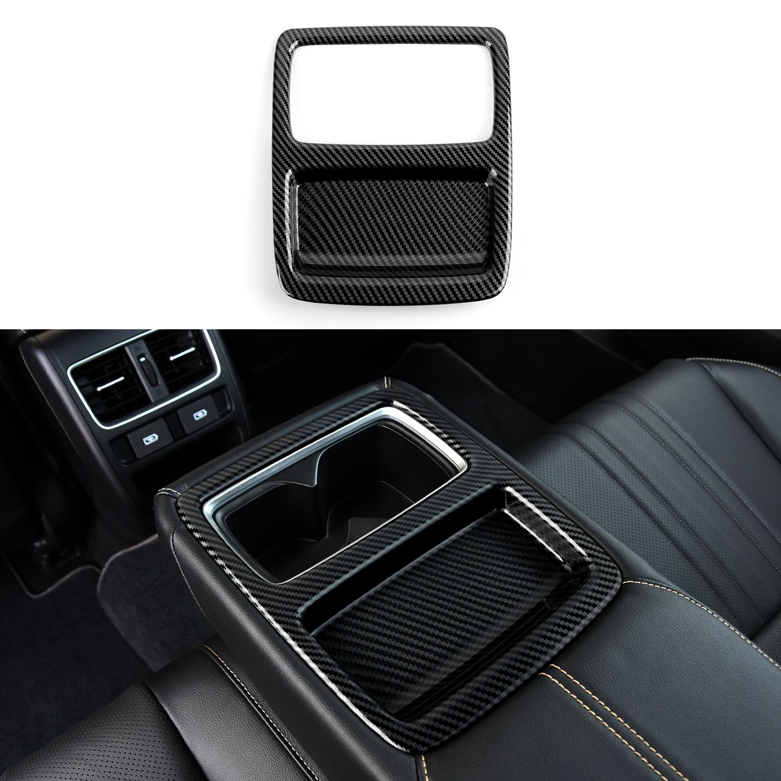 Auto-Mittelkonsole, Schalthebel, Lenkradverkleidung für Honda Accord 10. Generation 2018-2022 Zubehör. ABS-Kohlefaser-Innenausstattung. – Detail 39