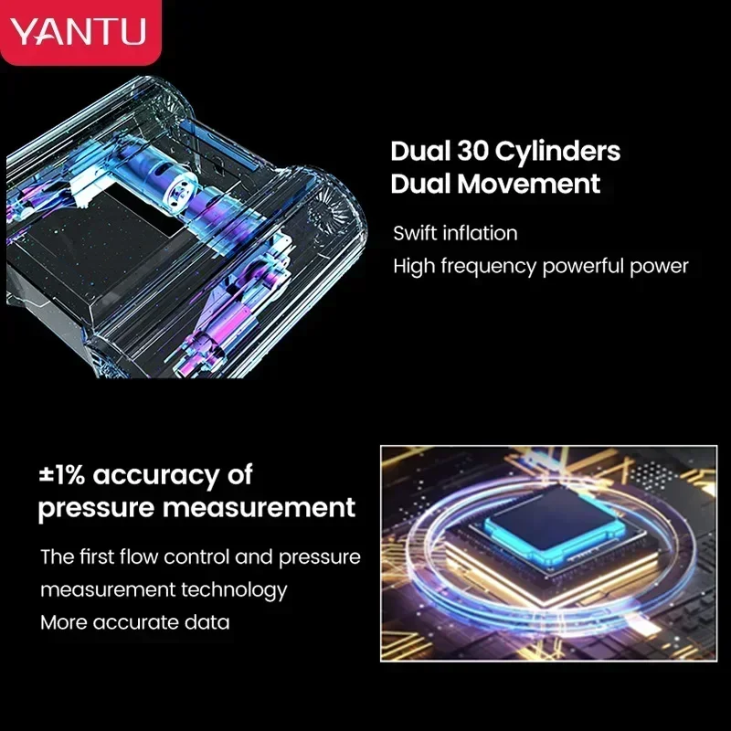 

YANTU E2 double 30 cylinder 12V DC portable digital tire inflators electric automatic inflator car tyre air pump compressor