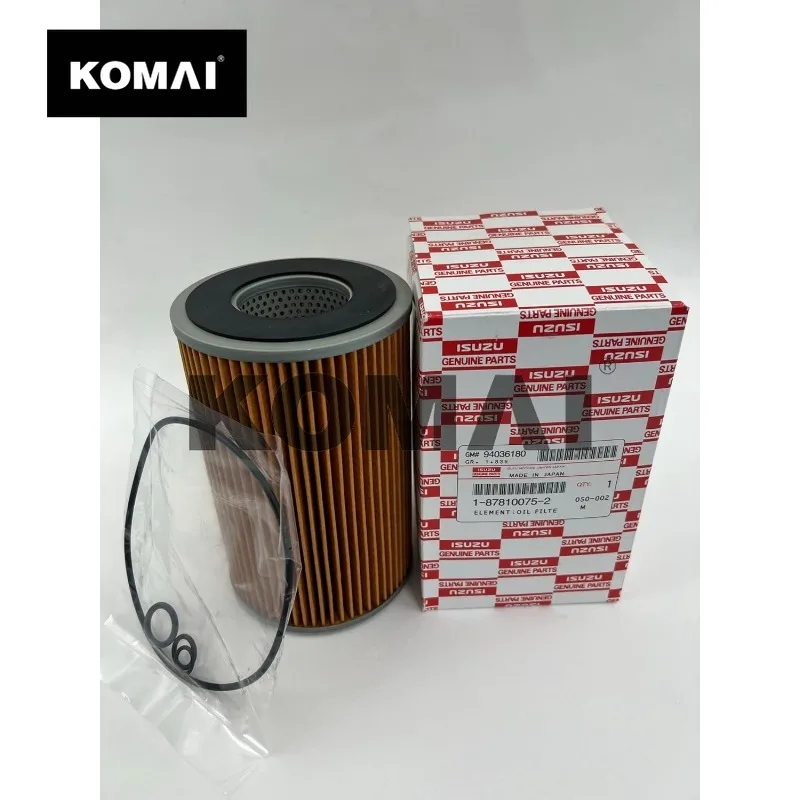 

Оригинальный масляный фильтр KOMAI Isuzu 1-87810-075-2 для двигателей 6BB1 6BD1 и 6BG1