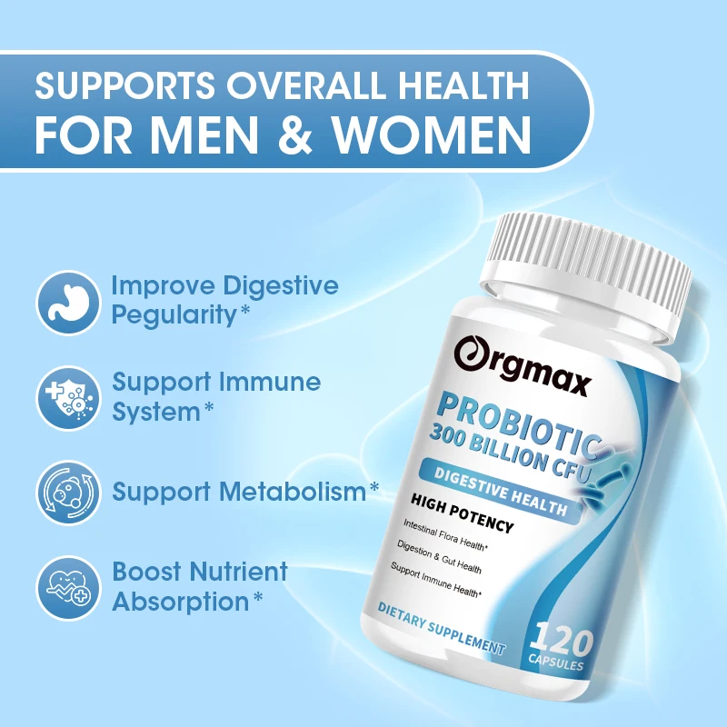 300 Billion Probiotics Contain Prebiotics and Digestive Enzymes Improve Intestinal Digestion and Support Immune Health Slimming