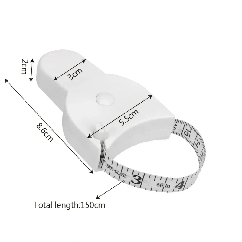 150CM Body Fat Weight Loss Measure Caliper Measuring Tape Gauging Tool Retractable Ruler for Fitness Accurate Tool image 4
