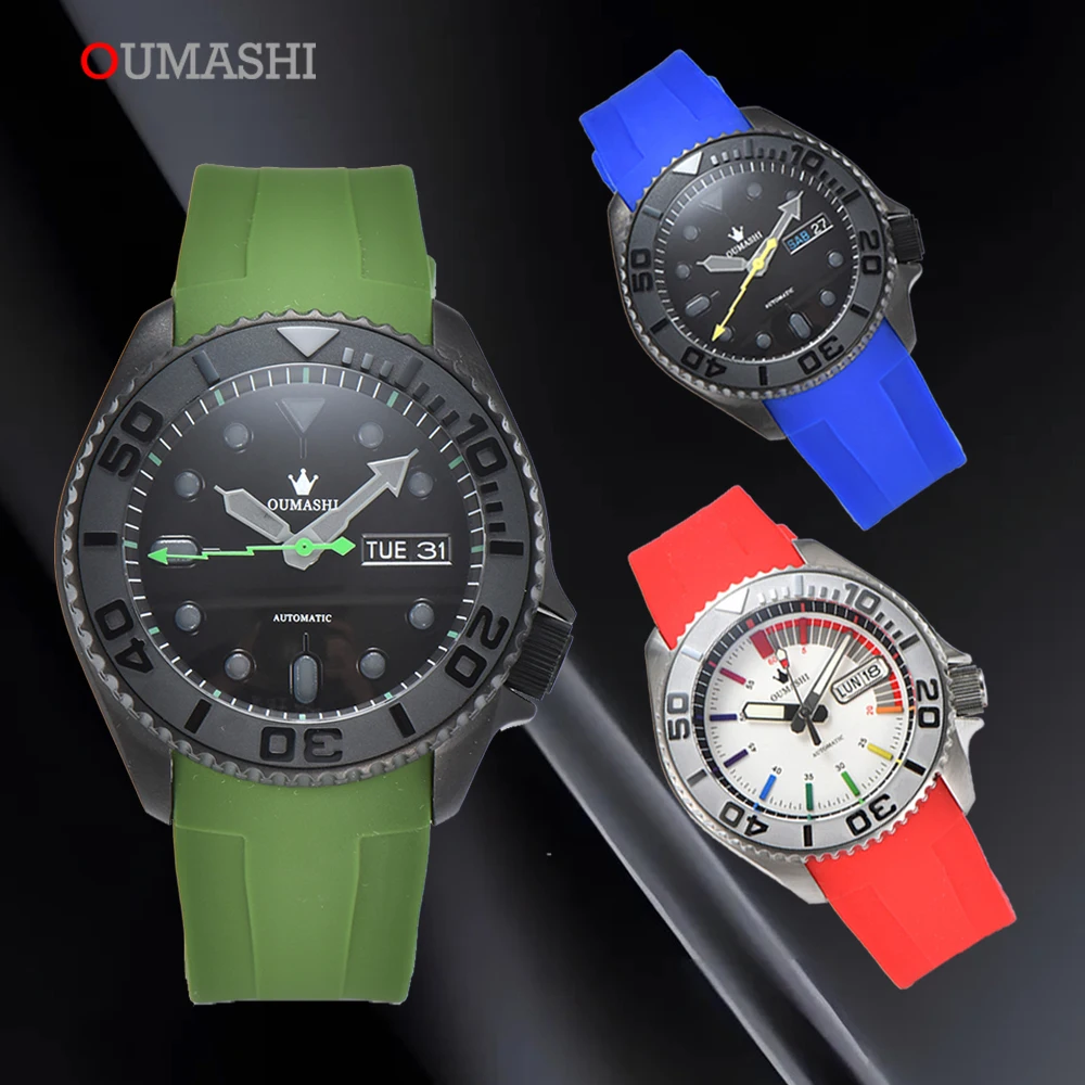 Oumashi 41mm Men\'s Watch 007 Watch New Men\'s Luxury Automatic NH36 Movement Watch Movement Stainless Steel Waterproof Watch