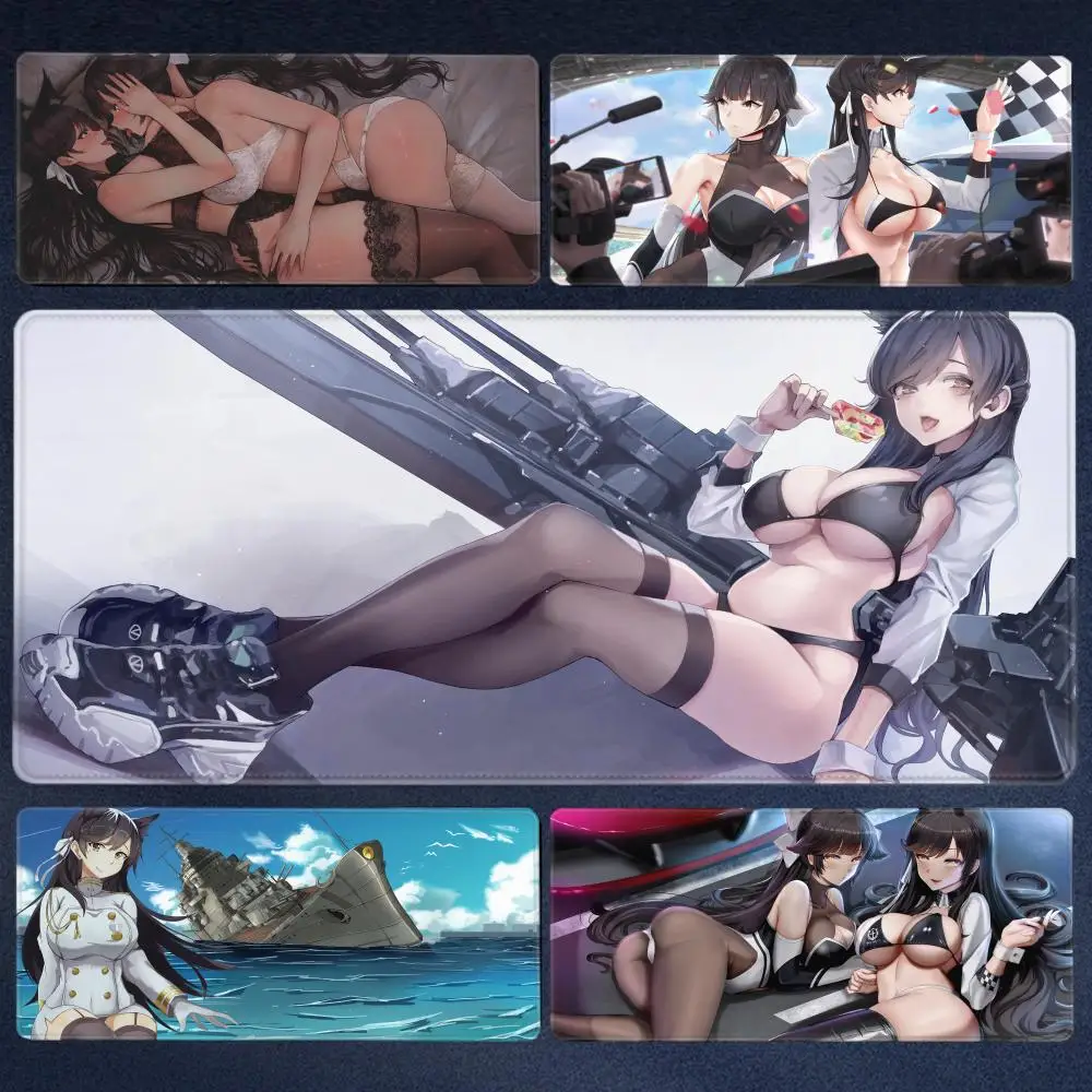 

Коврик для игровой мыши Azur Lane Atago, настольный коврик с замком, компьютерные аксессуары, коврик для клавиатуры Prime Gaming XXL, коврик для клавиатуры
