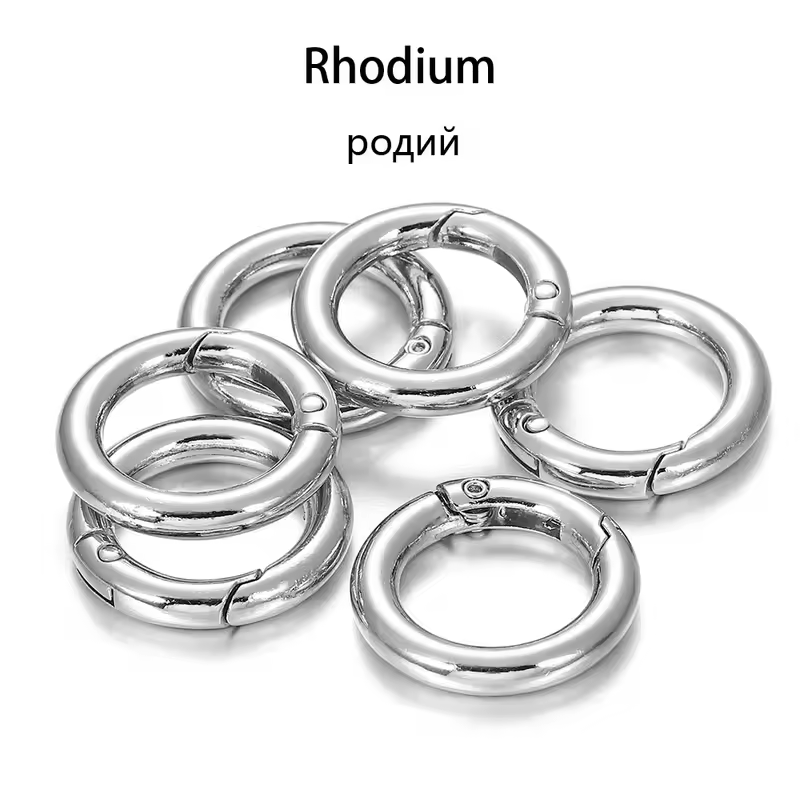 5Pcs/Lot 21 Colors Metal O Ring Spring Clasp Openable Round Carabiner Keychain Clips Hook Dog Chain DIY Jewelry Buckle Connector - Image 8
