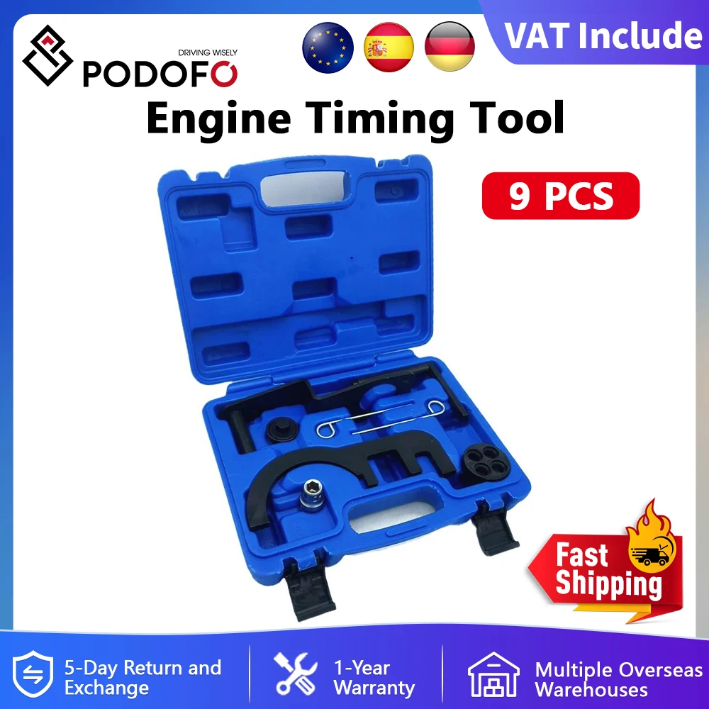 Podofo Chain Engine Timing Setting Locking Camshaft Tool Kit for BMW Diesel Engines N47/N47S/N57/N57S 1.6 2.0 3.0 320d 520d