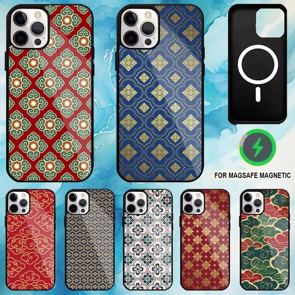 

Chinese ancient pattern Phone Case For iPhone17,16,15,14,13,12,11 Plus,Pro Max Magnetic For Magsafe Wireless Charging