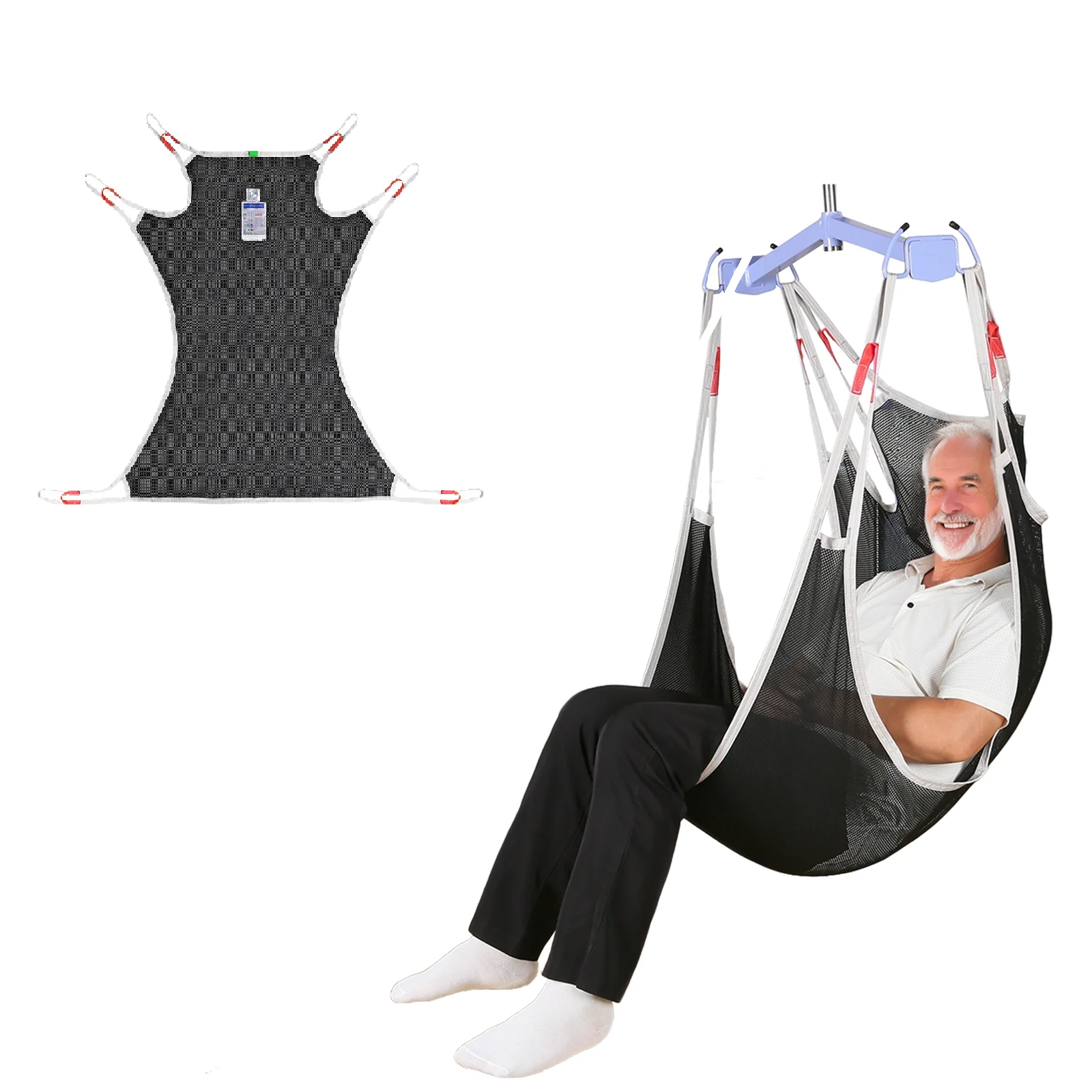 Ehucon Soft Universal Full Body Patient Transfer Sling, Reusable Transfer Lifting Sling,Assist Aids for Elderly Disabled