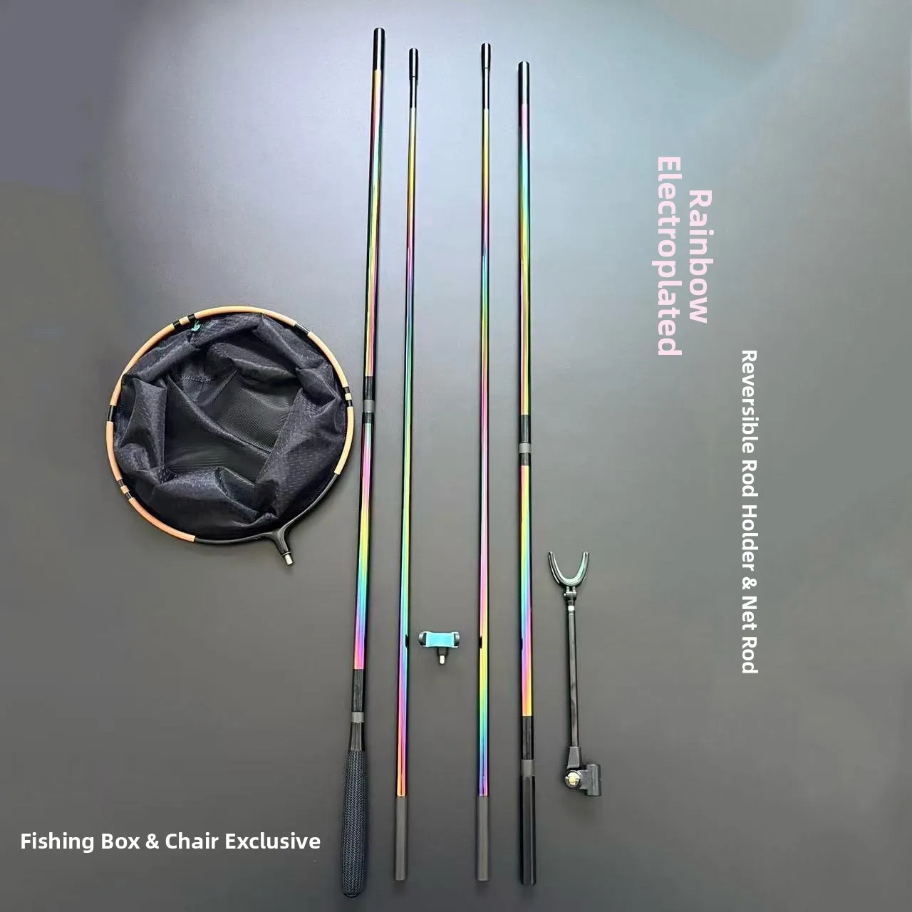 plated-support-rod-21m-competitive-cannon-net-insertion-casual-fishing-rod-stand-net-pocket-hanging-fishing-rod