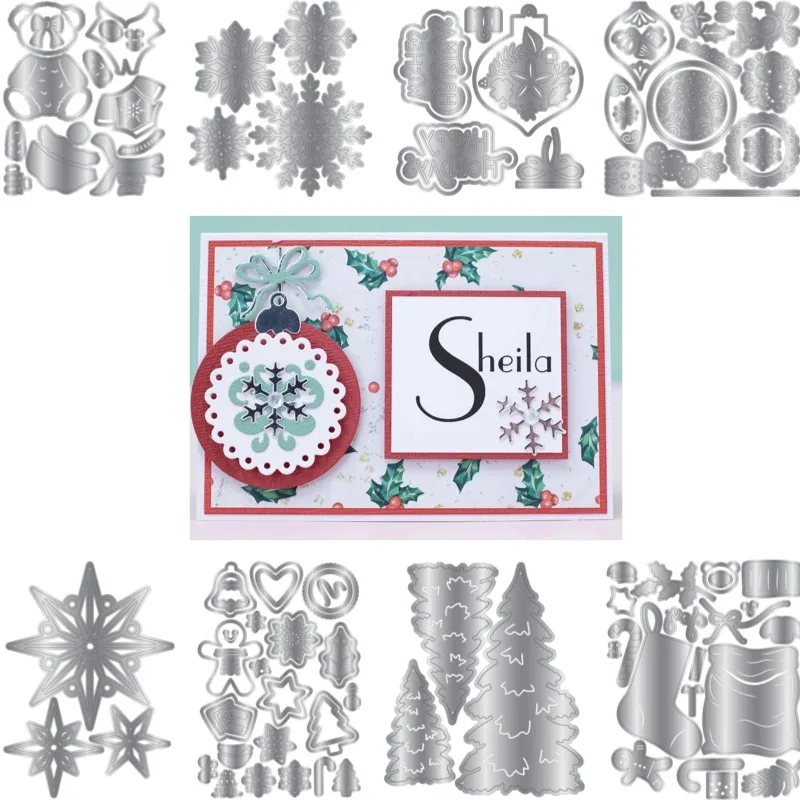 Christmas Tree Snow Fairy Craft Metal Cutting Dies Mold Strips Sheet Scrapbook Paper Craft Knife Mold Blade Punch Stencils Dies