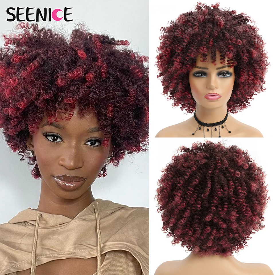 Short Afro Wigs for Black Women Blonde 8