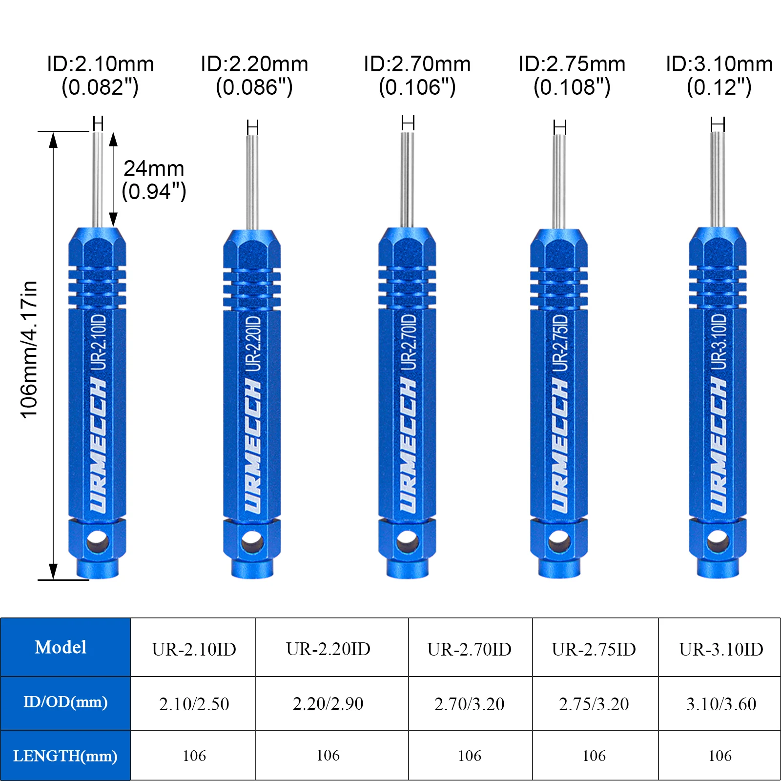 Extractor Tools Removal Tools Kit for JST/AMP /Molex Pin and Socket Connectors Male and Female Connector Tube Type Pin Extractor