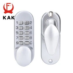 KAK Zinc Alloy Keyless Door Lock Mechanical Combination Lock Safety Code Lock for Doors Handle Door Hardware Lock Furniture