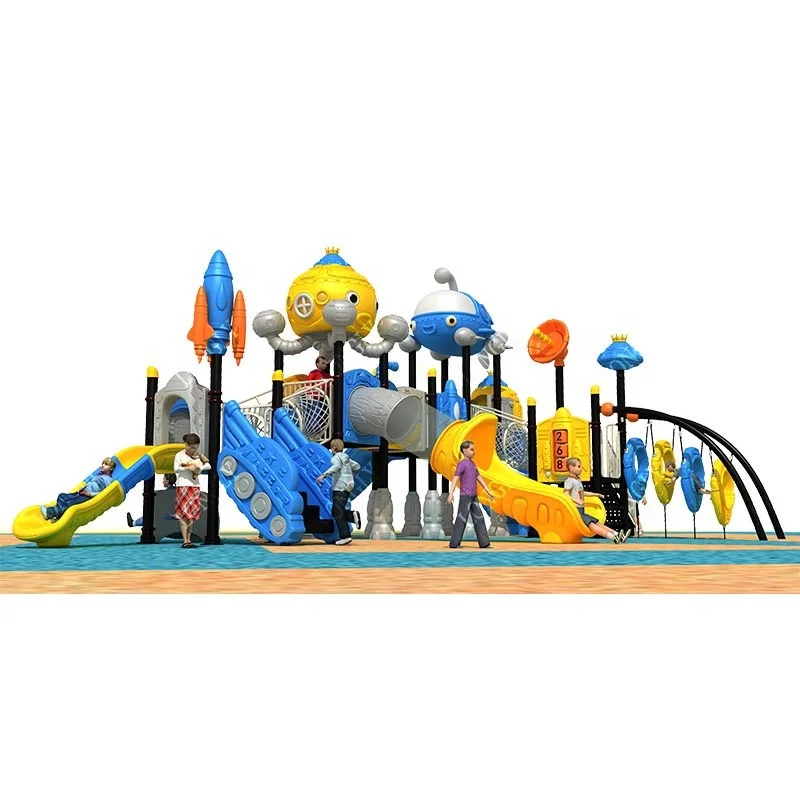 Hot-sale Kids Customized Size LLDPE Plastic Slide Outdoor Playground Equipment for School Residential & Garden Use High Capacity