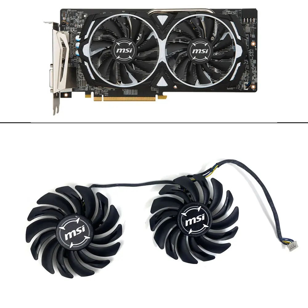 

Вентилятор для видеокарты MSI RX 470 480 570 580 ARMOR RX470 RX480 RX570 RX580