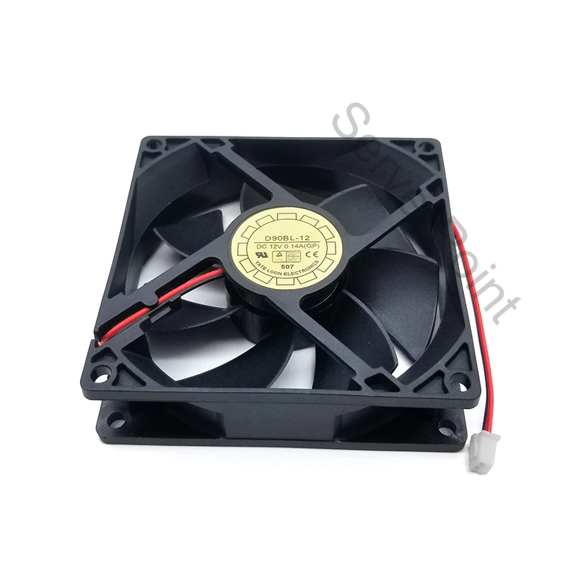 Brand New For Yate Loon D90BL-12 DC 12V 0.14A 90x90x25mm 2-Wire Server Cooler Fan