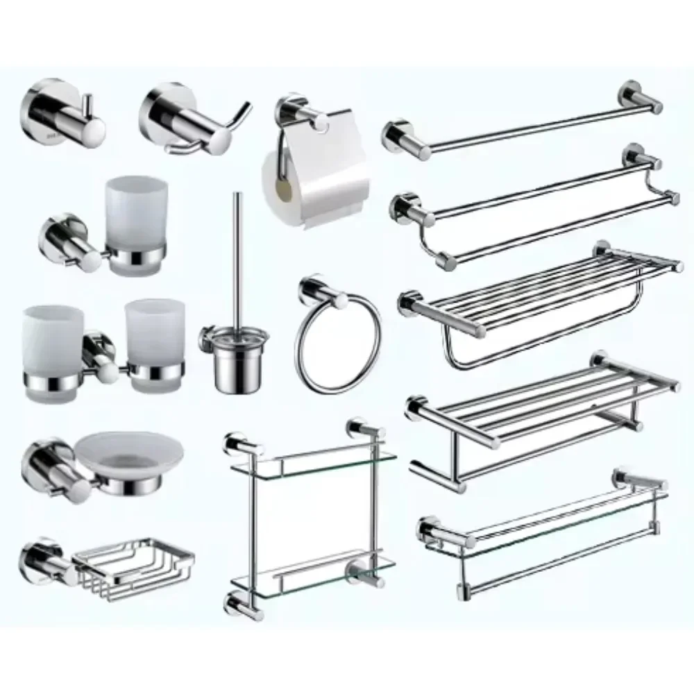 High Quality bathroom acssories set SUS304 stainless steel wall mount china bathroom acssories