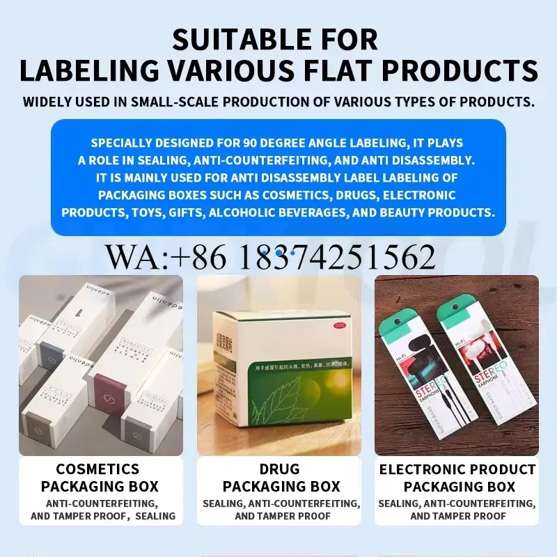 Wmwmnu for Small Semi-automatic Box Right Angle Labelling Sealing And Packing Corner Labeling 90 Degree Paper