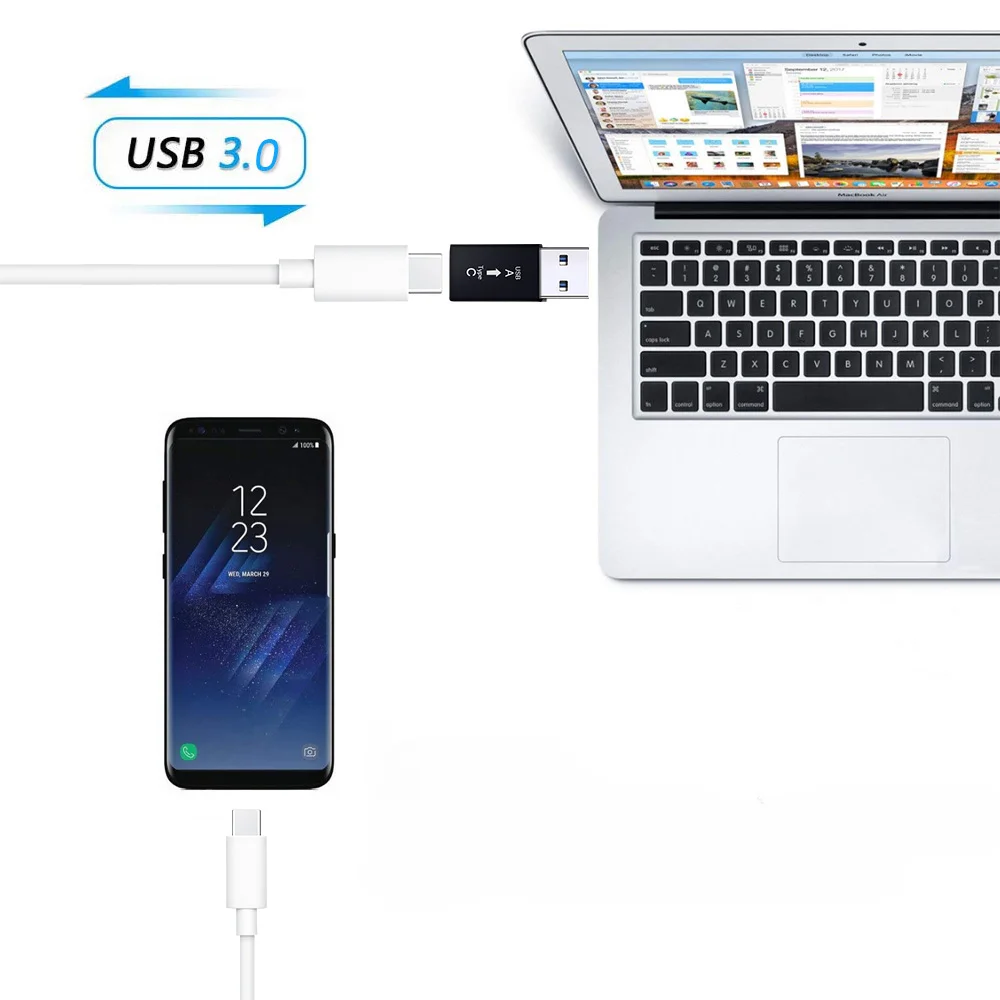 ใหม่ประเภท C USB 3.0อะแดปเตอร์ Fast แบบพกพาประเภท C ชาร์จข้อมูลอะแดปเตอร์แปลงสายสำหรับโทรศัพท์สมาร์ท PC คอมพิวเตอร์