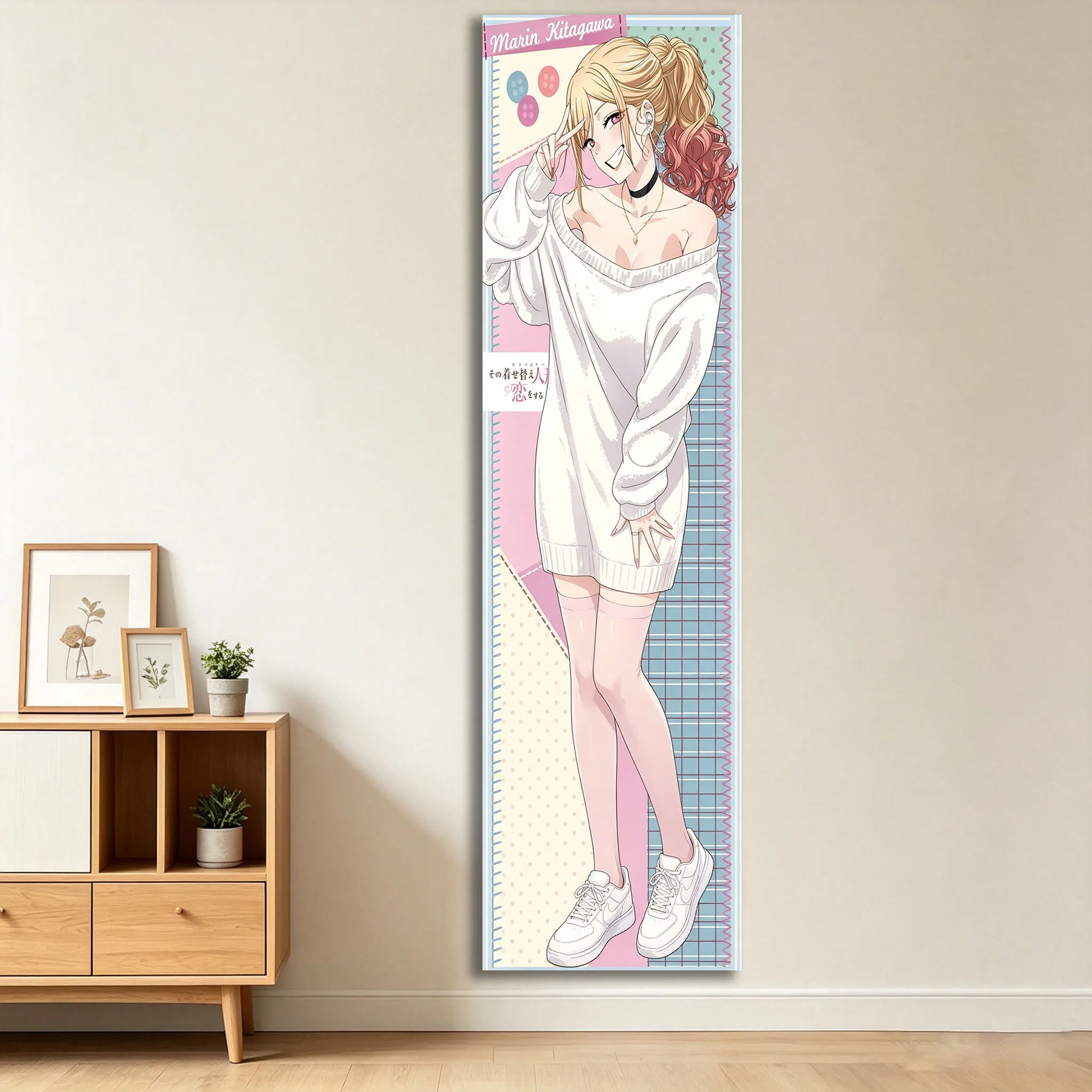 K-Kitagawa M-Marin My Dressed Up Darling Long Tapestry Suitable For Home Bedroom Dorm Wall Decoration Perfect Gift For Friend