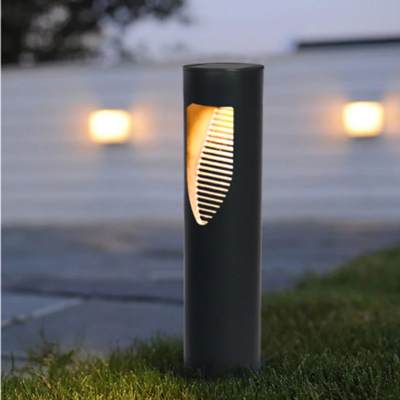 Solar Energy 、Lawn 、Garden Decoration, Ground , Villa Landscape, Cylindrical Led Lawn lamp(Ground plug type)