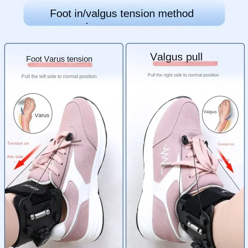 Cuidado de la salud caída del pie, fijador Varus, uso de zapatos, soporte, arrastre del tobillo, alisador de postura, entrenamiento corrector de valgo