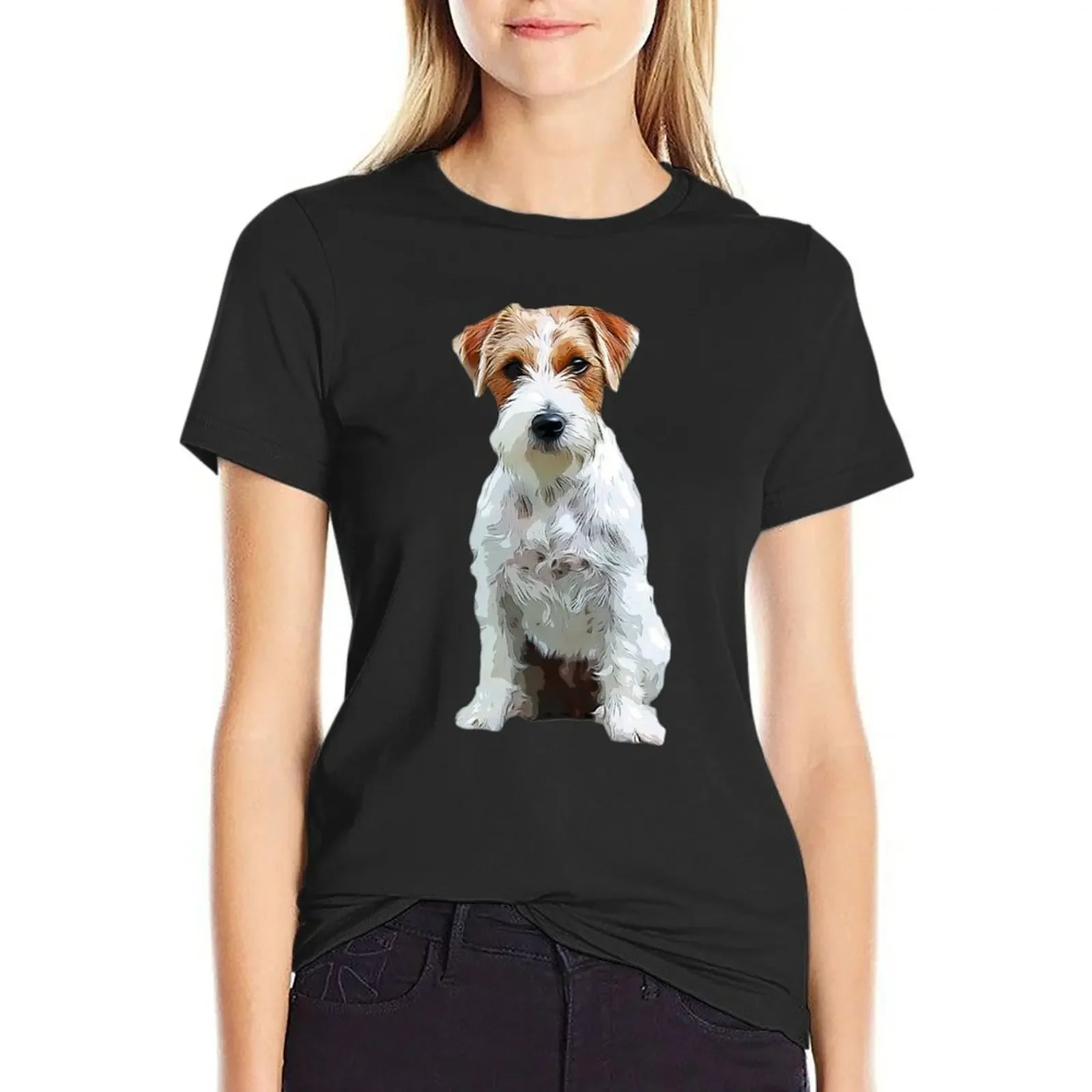 Jack Russell Terrier Rough Coat T-Shirt summer top female hippie clothes t shirts for Womens