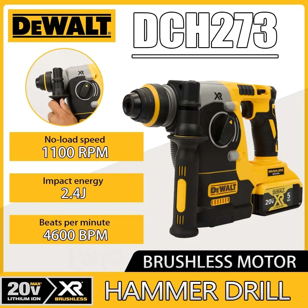 DeWalt 20V wielofunkcyjne przeznaczone do ładowania młot elektryczny lekka bateria litowa wiertarka udarowa elektryczny Pick trzy w jednym Dch273