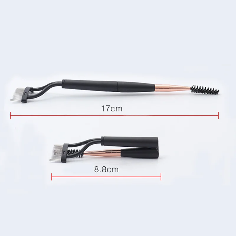 Bigoudi à Double tête en métal pliable, séparateur de cils, maquillage de beauté, brosse à cils, Mascara, outil cosmétique