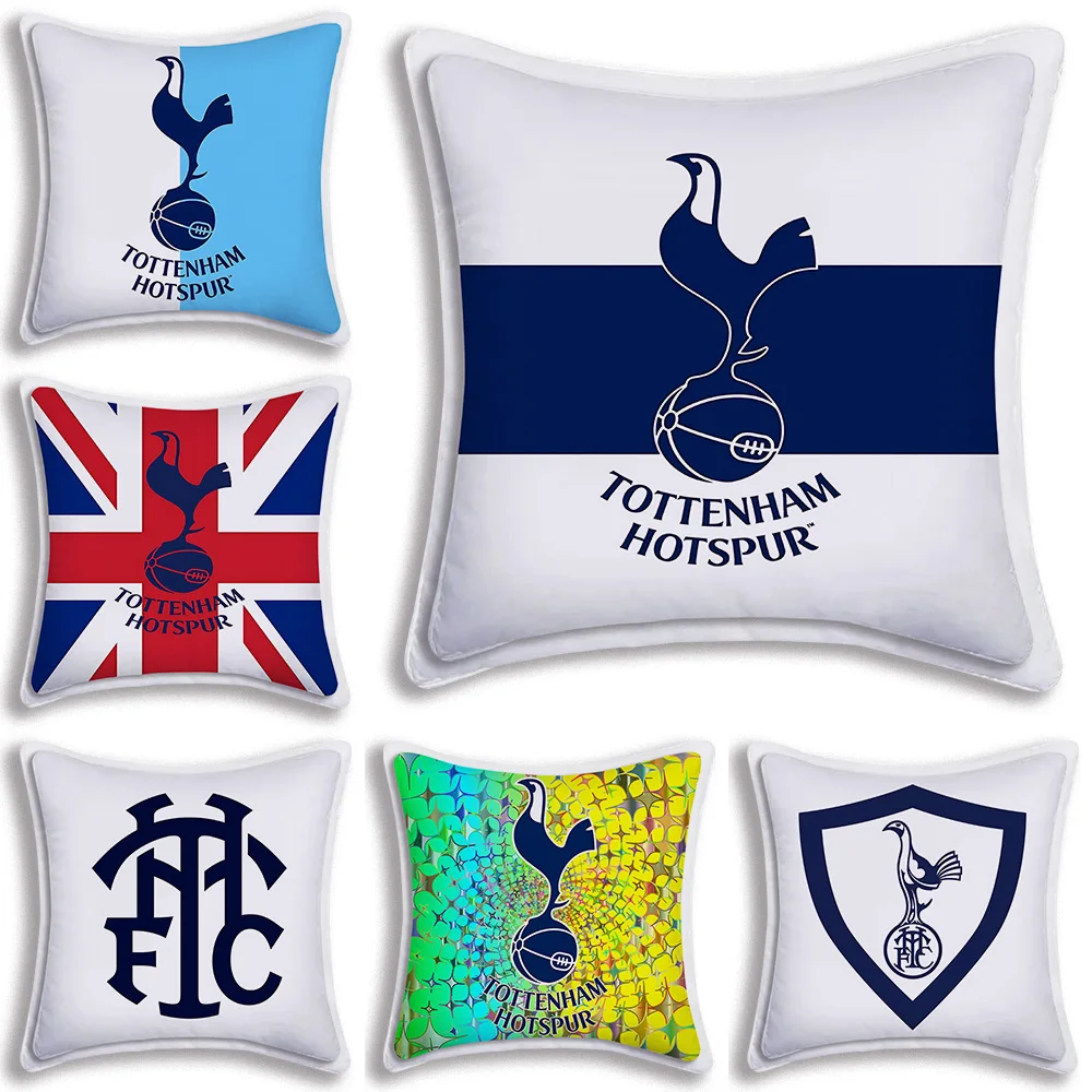 Pillow Covers Cartoon TottenhamS Hotspur F.C Sofa Decorative Home Double-sided Printing Short Plush Cute Cushion Cover