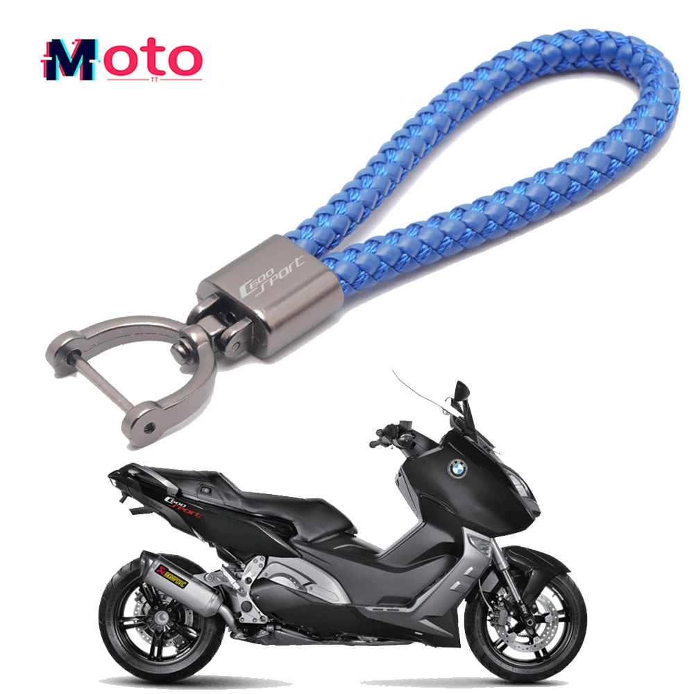 

For BMW C600 C650 SPORT GT gs C600SPORT C650SPORT G650GS C650GT Motorcycle High Quality Braided Rope Keyring Metal Keychain