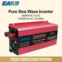 EASUN Pure Sine Wave Inverter 2200W 3000W DC 12V 24V To AC 110V 220V Voltage Transformer Power Converter Solar Car Inverter