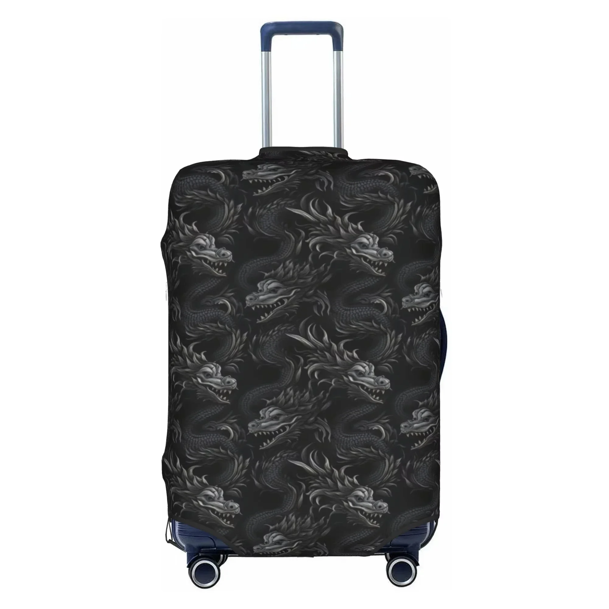 Purple Blue Mermaid Scale Print Luggage Cover Elastic Suitcase Protector Dustproof Anti Scratch Travel