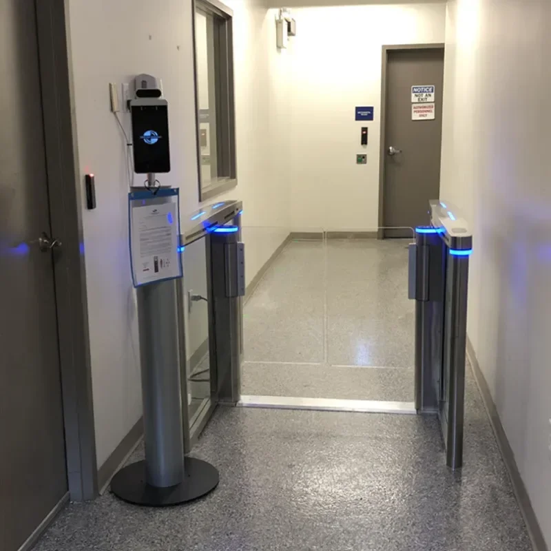 zk teco access control pedestrian automatic speed gate turnstile gate for buildings